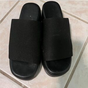 Black Slide Sandals